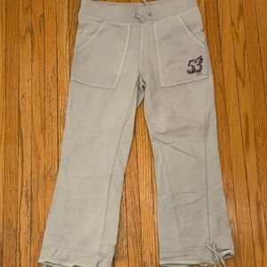 Levi's Women's Gray Capri Joggers with Floral Detail